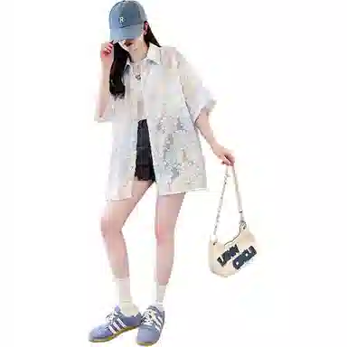 缪斯的诱惑 超好看夏季洋气减龄外穿防晒空调服短袖衬衫 女款