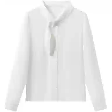 潞优野 纯色休闲百搭长袖衬衫 女款 白色