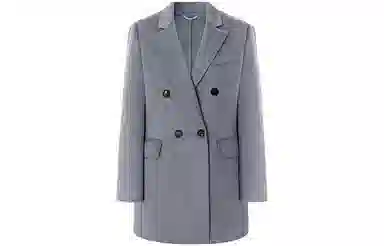 美洋 纯色双排扣宽松西装外套 女款