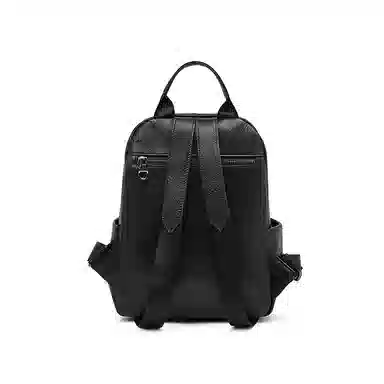 老人头 时尚百搭通勤出行旅游背包 头层牛皮 双肩包 女款 黑色/灰色/粉色