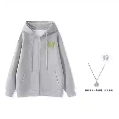 棉致 简约纯色宽松连帽长袖卫衣 女款