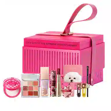 滋色 粉漾甜心彩妆套装礼盒 控油易上色细闪自然服帖气色 粉色系奶橘爆闪色系