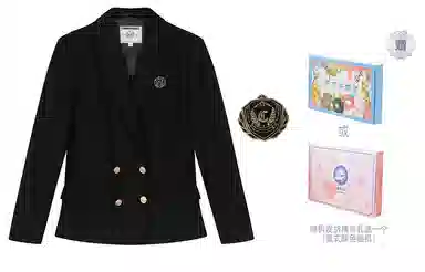 东鲸岁时记 带徽章双排扣西装 女款