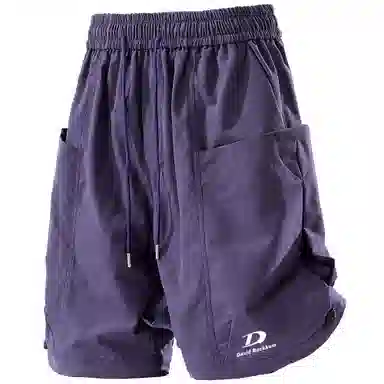 大卫贝肯 美式街头字母户外运动透气百搭休闲潮流五分工装短裤 男女同款