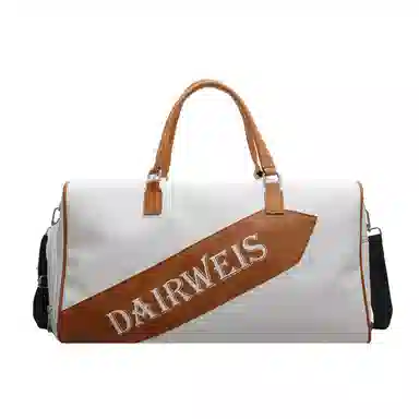 恒源祥 短途出行露营休闲轻便字母印花防水多功能 布 行李旅行包 男女同款情侣款 多色