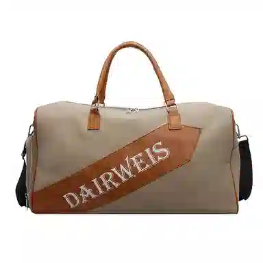 恒源祥 短途出行露营休闲轻便字母印花防水多功能 布 行李旅行包 男女同款情侣款 多色