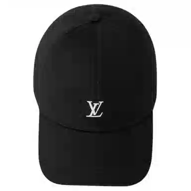 Louis Vuitton Logo Cotton Cap Black