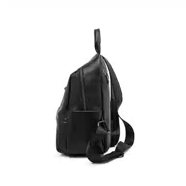 老人头 时尚百搭通勤出行旅游背包 头层牛皮 双肩包 女款 黑色/灰色/粉色