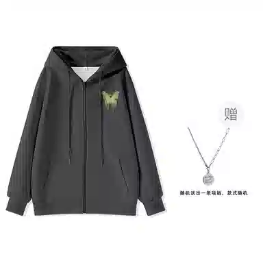 棉致 简约纯色宽松连帽长袖卫衣 女款