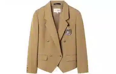 东鲸岁时记 纯色双排扣长袖西装外套 女款