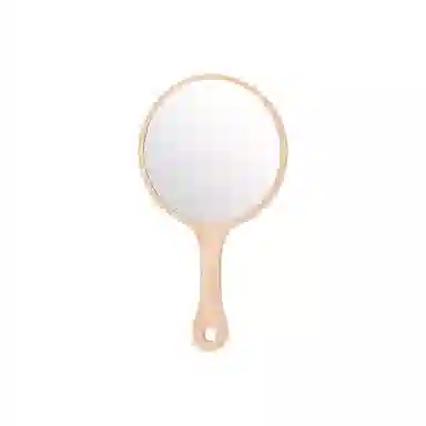 计轩 可爱便携木质手持镜 梳妆理容