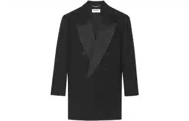 Saint Laurent FW22 Double-Breasted Blazer Black