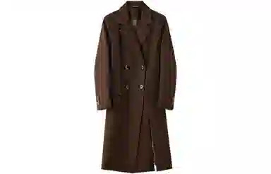 恒源祥 纯色双排扣中长款休闲西装 女款