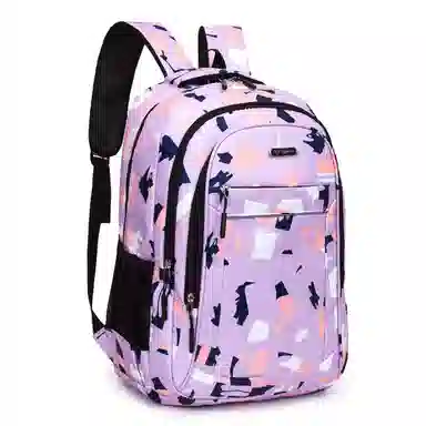 恒源祥 潮流几何图形印花学生日常出行商务通勤大容量 牛津布 双肩包书包背包 男女同款情侣款 多色