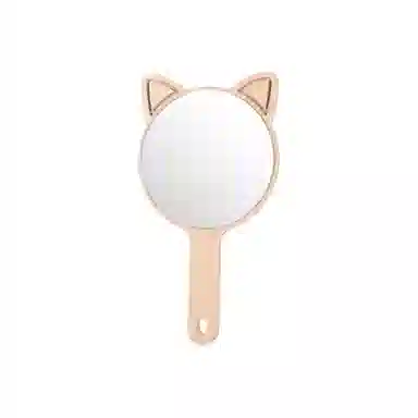 计轩 可爱便携木质手持镜 梳妆理容