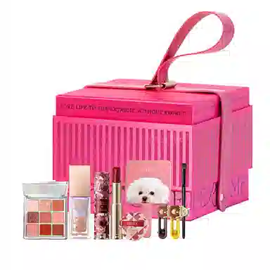 滋色 粉漾甜心彩妆套装礼盒 控油易上色细闪自然服帖气色 粉色系奶橘爆闪色系