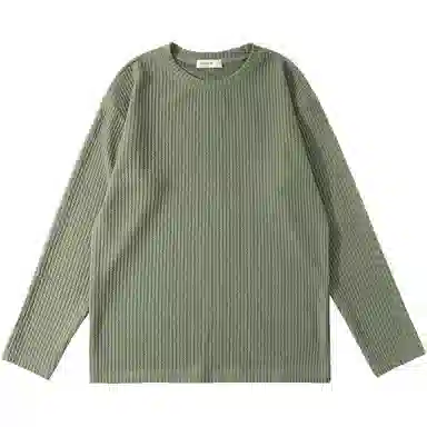 重磅基础 经典纯色设计百搭圆领套头长袖针织衫 男女同款