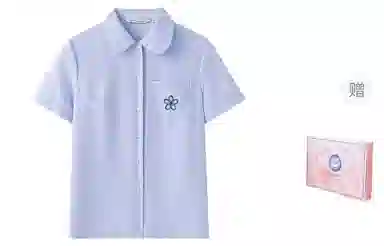 东鲸岁时记 开春衬高级感短袖衬衫 女款 蓝色