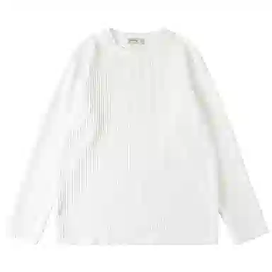 重磅基础 经典纯色设计百搭圆领套头长袖针织衫 男女同款