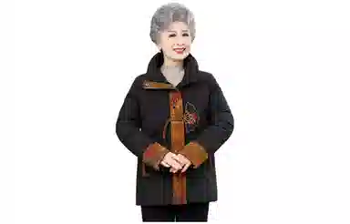 鸭鸭 韩版立领花色直筒羽绒服 女款