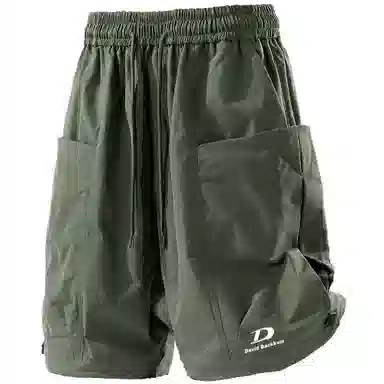 大卫贝肯 美式街头字母户外运动透气百搭休闲潮流五分工装短裤 男女同款