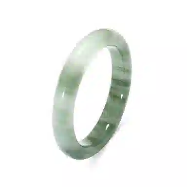 【甄选多翠】 熊银匠 青山黛翠玉贵妃美人镯 新中式国潮古风优雅国风气质 古典汉服旗袍百搭清冷感素玉镯子 金丝玉 手镯 女款