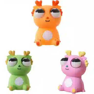 柔尔熊 爆眼龙捏捏乐 可爱卡通解压 玩具