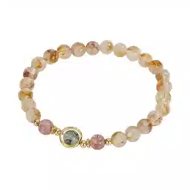 遇点 绿幽灵 #好运气质小众轻奢风精致高级设计感 精美礼盒天然 黄水晶 手串 女款