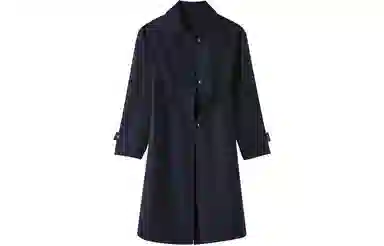 恒源祥 中长款设计感抽绳收腰风衣 女款