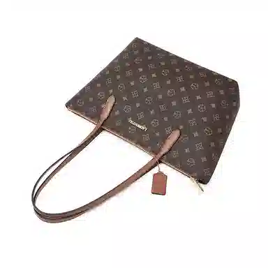 老人头 法式通勤百搭出行轻便小众设计 合成革 单肩包 常规 女款 咖色