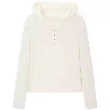 太平鸟 简约连帽软弹羊毛针织衫 女款