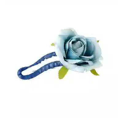 丹琴 绿叶网纱花朵 森系早春氛围感气质鸭嘴夹后脑勺半扎发盘发高级感发卡 亚克力 发夹 女款