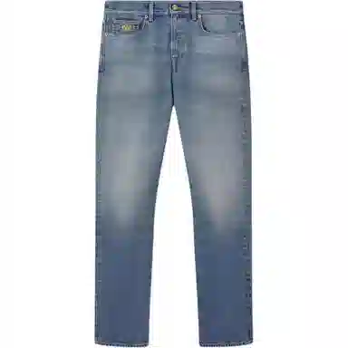 范思哲 常规版型中号石洗棉质牛仔裤 男款 蓝色