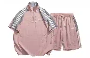 王者荣耀 鲁班七号 反光银标速干拼接立领上衣短袖五分短裤轻薄透气宽松潮牌凉感舒适百搭户外休闲运动套装 男女同款