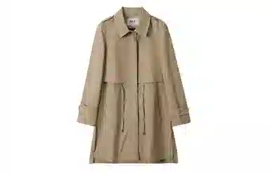 恒源祥 休闲中长款收腰风衣 女款