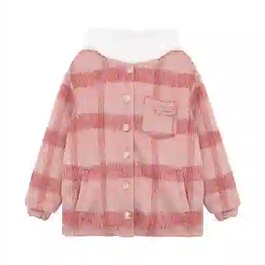 SUNSUNTOWN Fair Island Plaid Hooded Coat
