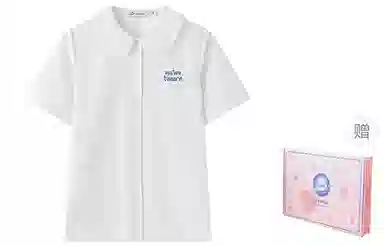 东鲸岁时记 学院风设计感衬衣泰式校服短袖衬衫 女款 白色