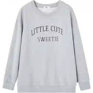 【dme】 圆领宽松套头长袖卫衣 女款 深花灰色