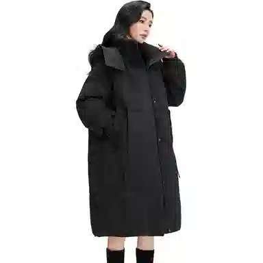 鸭鸭 中长款加厚保暖时尚百搭外套羽绒服 女款