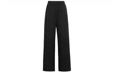 美洋 纯色高腰阔腿系带休闲裤 女款 黑色