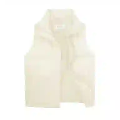 鸭鸭 纯色休闲单排扣立领无帽羽绒加厚马甲 女款