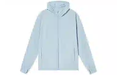 乔丹 纯色冰肤薄款户外连帽防晒服 女款 梦幻蓝