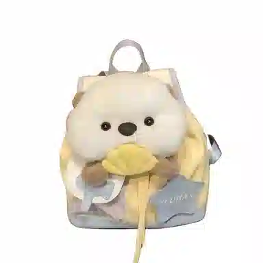 泰格奴 小清新休闲高颜值精美潮版韩版背包初中生高中生大学生上课百搭书包 棉 双肩包 男女同款情侣款 白色