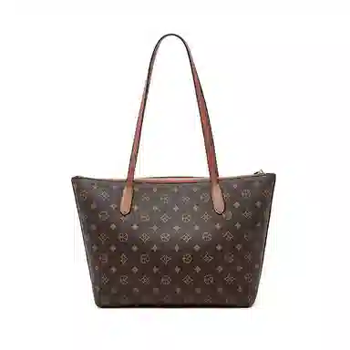 老人头 法式通勤百搭出行轻便小众设计 合成革 单肩包 常规 女款 咖色