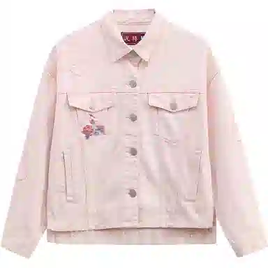 鬼洗 刺绣时尚舒适牛仔外套 女款