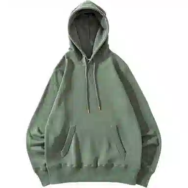 重磅基础 纯色连帽宽松套头落肩长袖卫衣 女款