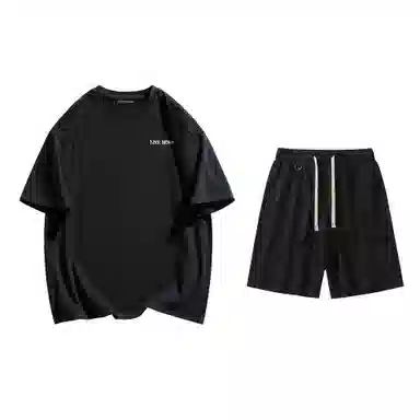 大卫贝肯 美式高街基础短袖上衣简约宽松短裤休闲运动套装 男女同款