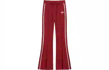 CHUU Letter Print High Waist Flared Pants