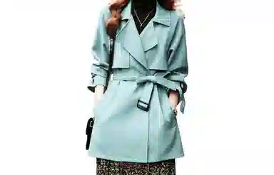 【dme】 短款双排扣含腰带风衣 女款