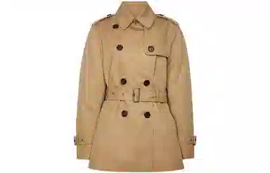COACH Double-Breasted Trench Coat Khaki